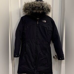 The North Face Women's Black Ski Jacket with Fur Trim